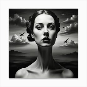 Black And White Painting 1 Canvas Print