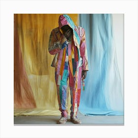 Man Dressed In Colorful Clothing Canvas Print