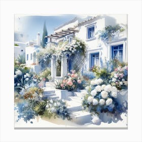 Greek Villa Canvas Print