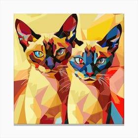 Kisha2849 Burmese Cats Picasso Style No Negative Space Full Pag F5a614b7 1e69 4d05 97d0 F896096294f4 Canvas Print