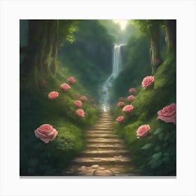 Stairway To The Forest Canvas Print