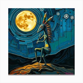 Aztec Moon Canvas Print