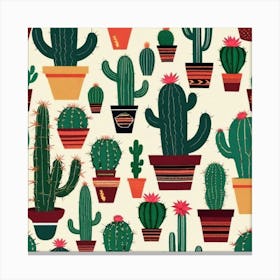 Cactus Pattern 6 Canvas Print