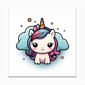 Cute Unicorn 208 Canvas Print