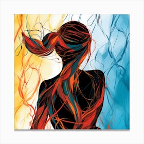 Woman With Long Hair 2 Canvas Print