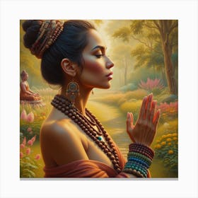 Buddha Woman Canvas Print