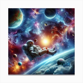 Astronaut In Space 1 Canvas Print