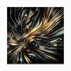 Abstract Gold And Black Background Canvas Print