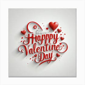 Happy Valentine'S Day 3 Canvas Print