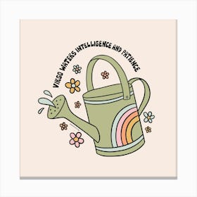 Virgo Watering Can Canvas Print