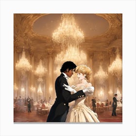 Princess Diana dancing with Michael Jackson Canvas Print