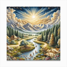 Nativity Scene Canvas Print