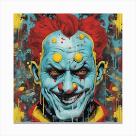 Andy Getty, Pt X, In The Style Of Lowbrow Art, Technopunk, Vibrant Graffiti Art, Stark And Unfiltere (14) Canvas Print