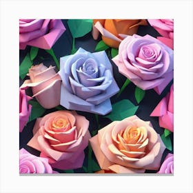 Paper Roses Canvas Print