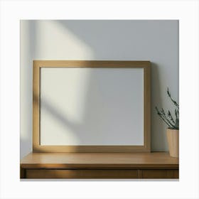 Blank Frame On A Dresser Canvas Print