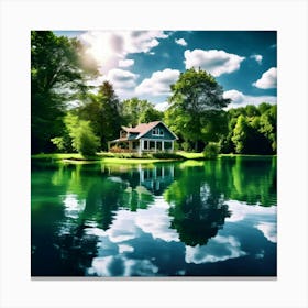 House On The Lake 12 Canvas Print