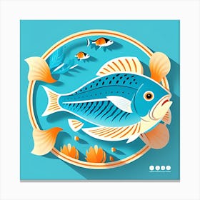 Fish In A Circle 2 Canvas Print