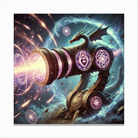 Dragons Heart Cannon Mystical Beam Canvas Print