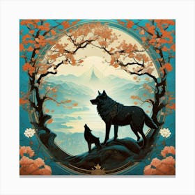 Wolf in the Woods Canvas Print