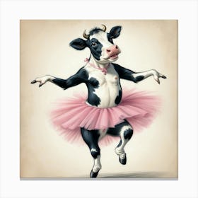 Cow In Tutu 1 Canvas Print