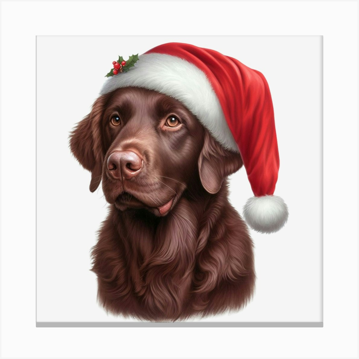 Chocolate Labrador Canvas Print by Aloke Design