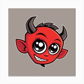 Cute Smiling Cartoon Devil Toile