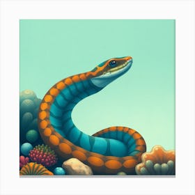 Snake On The Reef Canvas Print