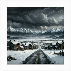 Snowy Road Canvas Print