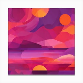 Abstract Sunset 3 Canvas Print