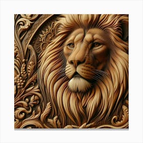 Artwork of a Lion Canvas Print