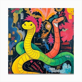 Snakes And Lizards Canvas Print