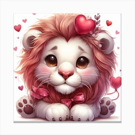 Valentine's Day, Lion 1 Canvas Print