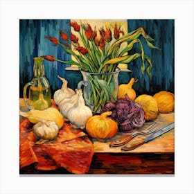 Vegetables In A Vase Canvas Print