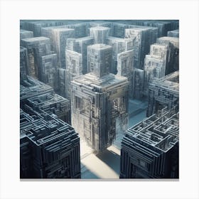Futuristic Maze Canvas Print