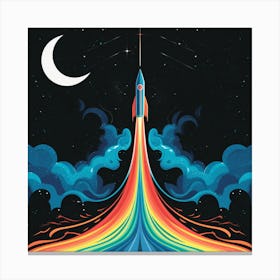 Rainbow Rocket 1 Canvas Print