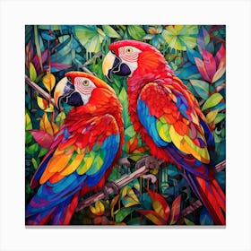 Two Parrots 2 Canvas Print