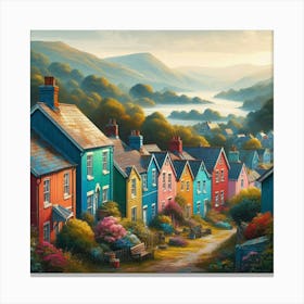 Village In Wales Canvas Print