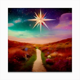 North Star, Rich Colors, Pathway, Surrealism Canvas Print