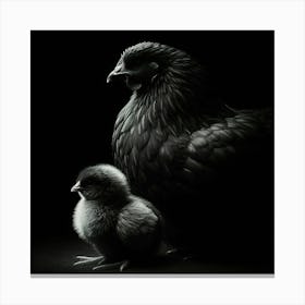 Hen And Chick 4 Canvas Print