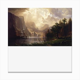 Among The Sierra Nevada, California By Albert Bierstadt Canvas Print