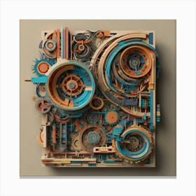 Gears And Gears Canvas Print