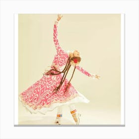 Dancer In Pink Dress Canvas Print