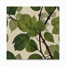 Default Draw A Closeup Of A Branch With Leaves In A Detailed S 1 (1) Canvas Print