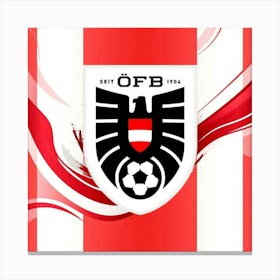 Austria National Football Team Logo Wall Art 13 Canvas Print