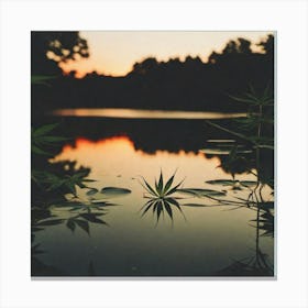 420 Sunset On The Lake Canvas Print