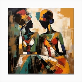 Two African Women 1 Canvas Print