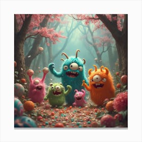 Monsters In The Woods 2 Canvas Print