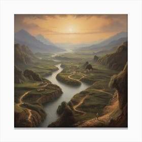 'River Valley' Canvas Print