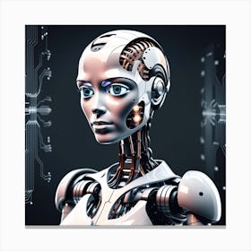 Robot Woman 3d Illustration 1 Canvas Print