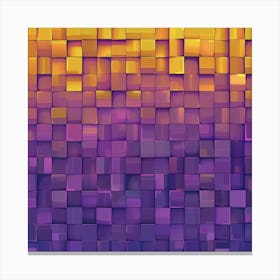 Abstract Purple And Yellow Squares Canvas Print